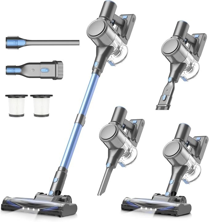 Zefiro Cordless Vacuum Cleaner, 450W/40Kpa Vacuum Cleaners for Home