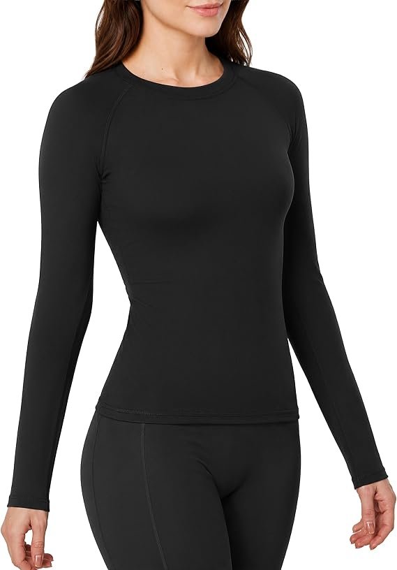 Long Sleeve Workout Tops for Women Compression Athletic Shirts Underscrubs